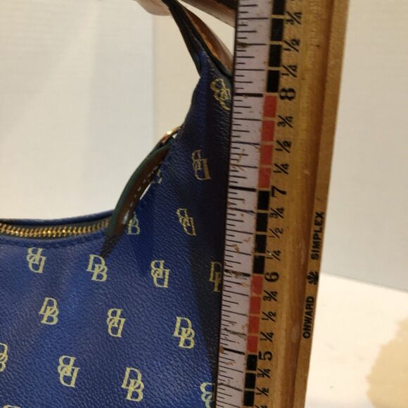 Dooney & Bourke Chic Handbag Monogram Logo Blue Mini Hobo Purse Zipper Petite - Picture 6 of 8